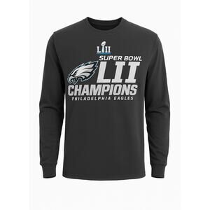 Women’s M Philadelphia Eagles Super Bowl LII Champions Long Sleeve Shirt Black